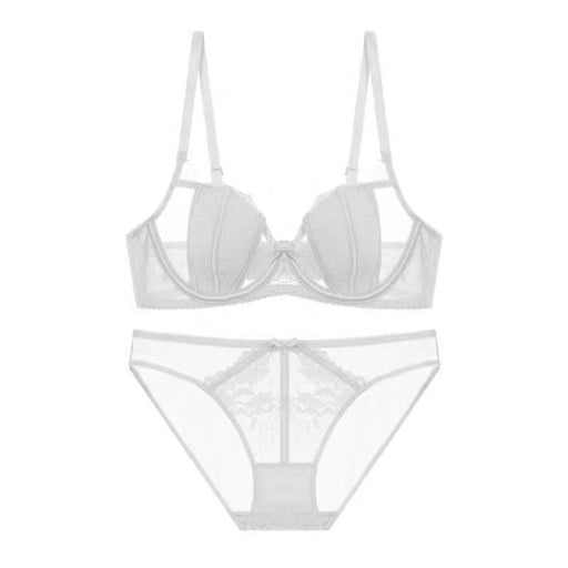 Color-White-Underwear Women Big Chest Show Small Super Thin Chest Show Small Breast Holding Bra Suit Sexy Bra-Fancey Boutique