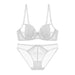 Color-White-Underwear Women Big Chest Show Small Super Thin Chest Show Small Breast Holding Bra Suit Sexy Bra-Fancey Boutique