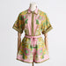 Color-Summer Unique Print Design Shirt Top Casual Shorts Suit Women Two Piece Suit-Fancey Boutique