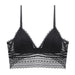 Color-Black-Lace Sexy U Shaped Bare Back Underwear Women Ultra Thin Wireless Triangle Cup Bra-Fancey Boutique
