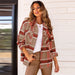 Color-Shirt Women Spring Casual Cardigan Coat Long Sleeve Plaid Shirt-Fancey Boutique