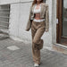 Color-Autumn Solid Color Slimming Casual Pants Niche Design Mopping Work Pant-Fancey Boutique