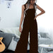 Color-Summer Women Clothing Smocking Vest Sling Wide Leg Jumpsuit Women-Fancey Boutique