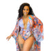Color-Multi-Summer Women Clothing Printed Beach Swimsuit Sun-Proof Sun-Proof Kimono Cardigan One-Piece Suit Two-Piece Set-Fancey Boutique
