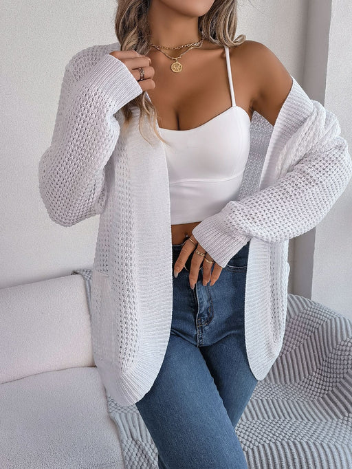 Color-Autumn Winter Casual Pocket Long Sleeve Knitted Sweater Cardigan Coat Women Clothing-Fancey Boutique