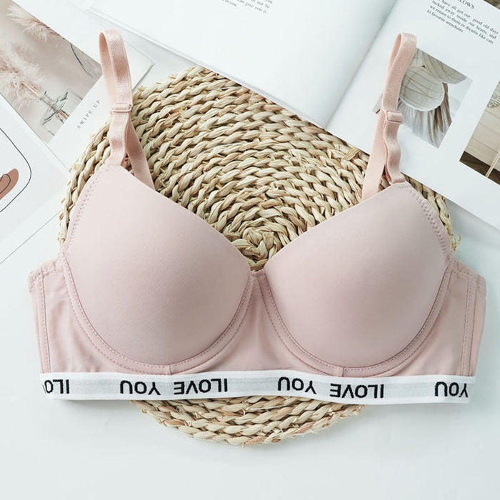 Color-bralette Comfortable Underwear Big Chest Small Lace Thin Push Up Sexy Breast Holding Adjustable Bra-Fancey Boutique