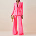 Color-Business Wear One Button Slim Blazer Bell Bottom Pants Suit Two Piece Suit-Fancey Boutique