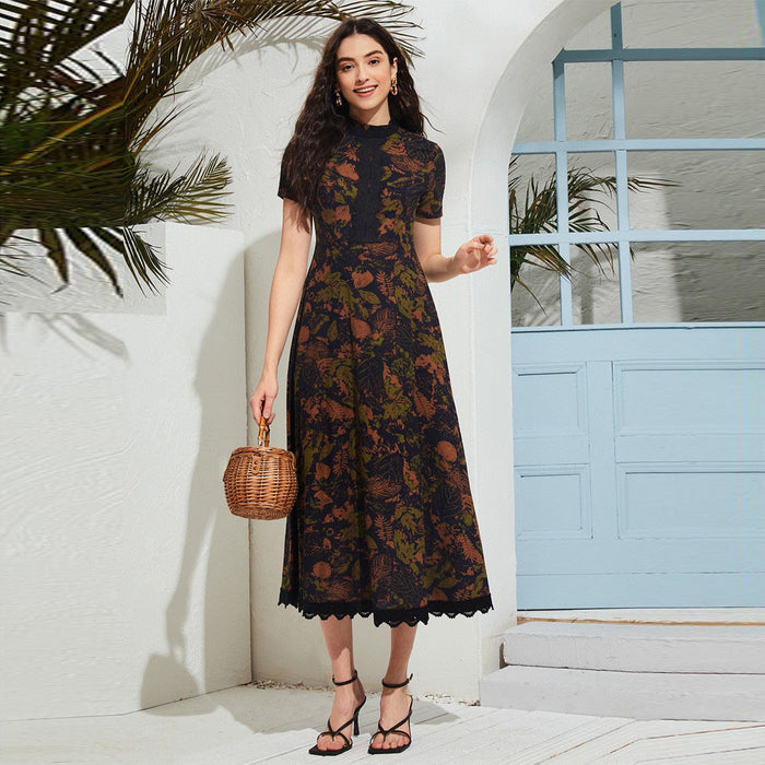 Color-Multi-Women Clothing Autumn Elegant High Waist Dress-Fancey Boutique