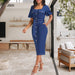 Color-Sexy Women Wear Stitching Denim Dress-Fancey Boutique