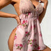 Color-Lotus Root Starch-Sexy Lace Stitching Backless Temptation Sexy Slip Nightdress Homewear Suit-Fancey Boutique