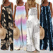 Color-Summer Printed Sleeveless Loose Casual Sling Wide Leg for Women Jumpsuit-Fancey Boutique