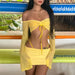 Color-Summer Women Clothing Solid Color Slim Fit Off Shoulder Long Sleeve Skirt Set for Women-Fancey Boutique