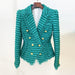 Color-Goods Autumn Winter Star Tassel Fringe Tweed Slim Blazer-Fancey Boutique