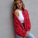 Color-Red-Arrival Multicolor MidLength Ripped Loose Denim Jacket Women Jacket Women-Fancey Boutique