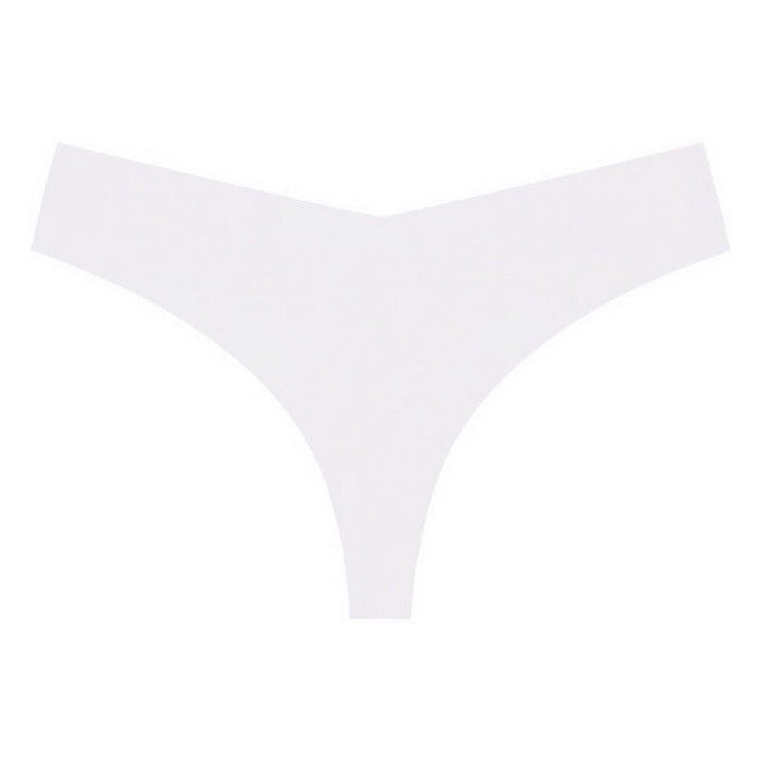 Color-White-Seamless Underwear One Piece V Shaped Low Waist Sexy High Elastic T Back T Shaped Panties Women-Fancey Boutique