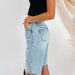 Color-Summer Urban Casual Ordinary Water Washed Hole Women Denim Straight-Leg Pants-Fancey Boutique