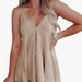Color-Khaki-Summer Women Clothing V-neck Casual Sling Wool Vest Top T-shirt-Fancey Boutique