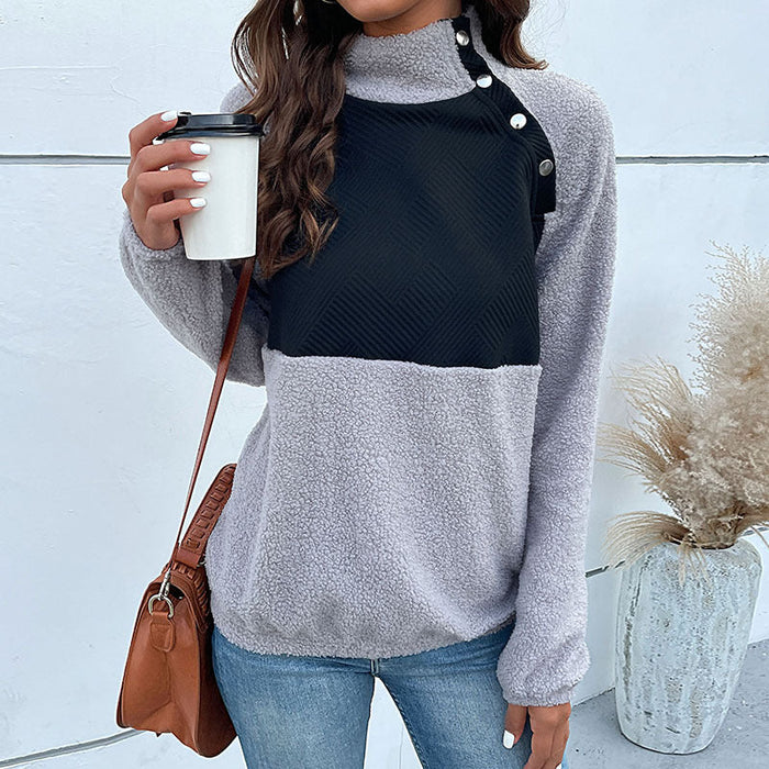 Color-Light Gray-Autumn Winter Clothing Women Clothing Long Sleeve Fleece Sweatshirt-Fancey Boutique
