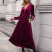 Color-Autumn Winter Women Clothing Velvet Knitted Dress-Fancey Boutique