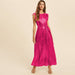 Color-Women Clothing Sequ Dress Sleeveless Belt Round Neck Midi Dress Sexy Dress Party Cocktail Dress-Fancey Boutique