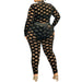 Color-Plus Size See-through Sexy Casual Two-Piece Suit-Fancey Boutique