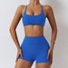 Color-Bra Shorts Ball Pen Blue-Advanced Spring Autumn Yoga Clothes Gym Morning Running Quick Drying Sports Yoga Suit Women-Fancey Boutique