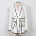 Color-White Coat-High End Women Tweed Waist Slimming Women Business Shorts Blazer Suit Set-Fancey Boutique