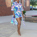 Color-Casual Printed Long Shirt Shorts Suit Two Piece Set-Fancey Boutique