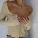 Color-Yellow-Women Clothing Summer Sexy See through Square Collar Tied Long Sleeves cropped Top-Fancey Boutique