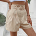 Color-Summer Women Clothing Beige Women Shorts-Fancey Boutique