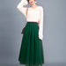 Color-blackish green-Spring Swing Puffy Ankle Length Skirt High Waist Slim Fit Fairy Skirt Tulle Skirt A Line Skirt-Fancey Boutique