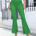 Color-Green-Women Sexy Mesh See Through Drop Plastic Trousers Women Bell Bottom Pants-Fancey Boutique