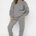 Color-Gray-Autumn Winter Solid Color round Neck Pullover Women Casual Long Sleeve Sweater Suit-Fancey Boutique