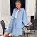 Color-Summer Cotton Long Sleeve Shorts Pajamas Casual Loose Nightgown Worn outside Ladies Homewear-Fancey Boutique