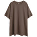 Color-Brown-All Cotton T shirt Women Summer Loose Korean T shirt Brushed Cotton Couple Top-Fancey Boutique