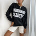 Color-Autumn Women Clothing Long Sleeve Letter Graphic Crew Neck Sweater-Fancey Boutique