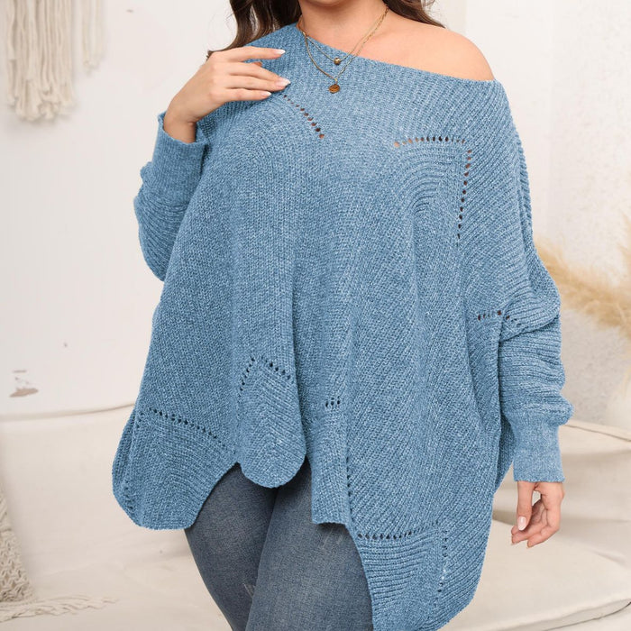 Color-plus Size Women Tops Women Clothes Autumn Winter Loose Woven Shirt Idle Pullover-Fancey Boutique