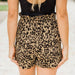 Color-Leopard Print Lace up Shorts Women Summer High Waist Straps Short Women Sports Casual Pants-Fancey Boutique