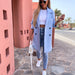 Color-Light Blue-Women Clothing Coat Popular Collar Woolen Autumn Winter Coat Women-Fancey Boutique