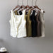 Color-Retro Linen Vest for Women Autumn Special-Interest Square Collar Sleeveless Short Top-Fancey Boutique