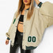Color-Apricot Green 2-Women Clothing Varsity Jacket Women Autumn Winter Hip Hop Fleece Padded Jacket-Fancey Boutique