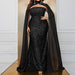 Color-Plus Size Senior Evening Dress Sequined Shawl Dress Elegant Cocktail Maxi Dress-Fancey Boutique