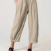 Color-Apricot-Summer Cropped Pants Pocket Casual Pants Women Loose Wide Leg Pants outside-Fancey Boutique