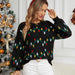 Color-Christmas Sweater Women Clothing Colored Lights Sweet Slipover Loose Christmas Sweater-Fancey Boutique