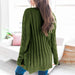 Color-Autumn Winter Casual V neck Single Breasted Long Sleeve Knitwear Coat Cardigan Sweater for Women-Fancey Boutique