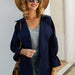 Color-royal blue-Coat Trench Coat Casual Top Autumn Winter Solid Color-Fancey Boutique