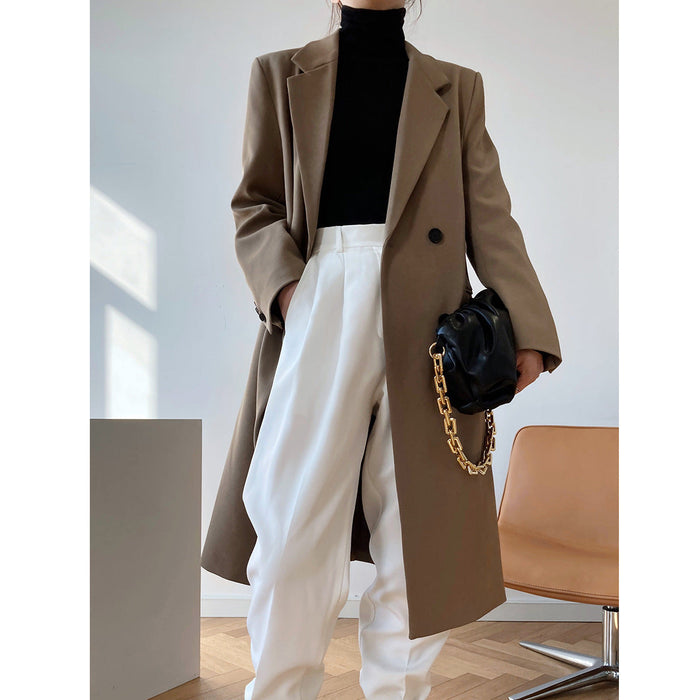 Color-Spring Fall Mid-Length Small Blazer Women Casual Korean Blazer Top Blazer-Fancey Boutique