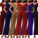 Color-Masson Sexy Solid Color Short Sleeve V-neck Women Jumpsuit-Fancey Boutique