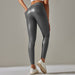 Color-Faux Leather Pants High Elastic Sexy Solid Color Bright Surface Thin Velvet Tight Pocket Fitness Trousers Running Yoga Pants-Fancey Boutique