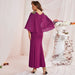 Color-Autumn Women Clothing Casual Dolman Sleeve V neck Slim Sheath Dress-Fancey Boutique